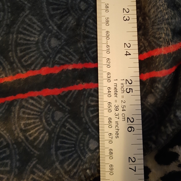 Johnny Was BIYA Rising Sun Sherpa Cozy Hooded Jacket Coat L Blue Red - Picture 10 of 12